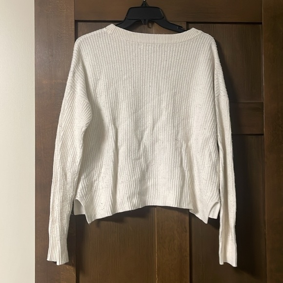 Madewell Patch Pocket Pullover Sweater In Off White Cream Size Small - Picture 6 of 7